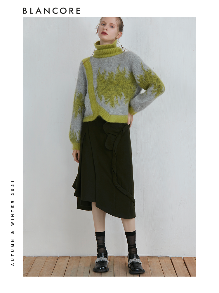 Color Block Pullover Sweater