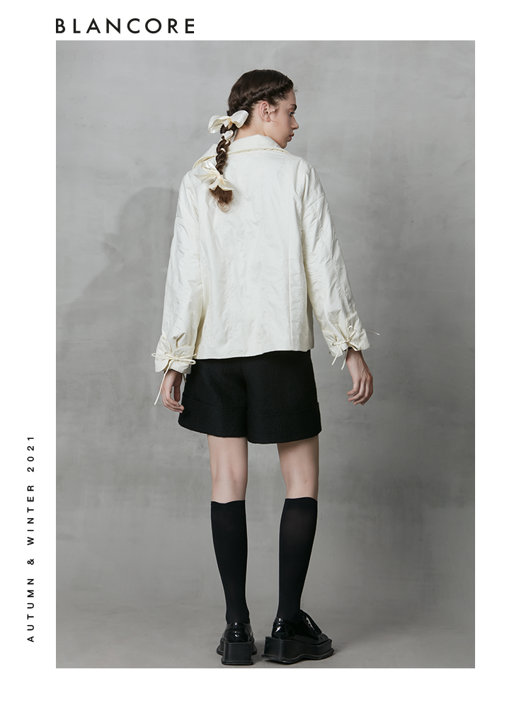 Asymmetrical A-pendulum Embroidery Cotton Jersey