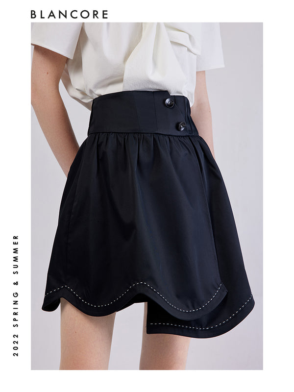 Asymmetrical Waist Skorts