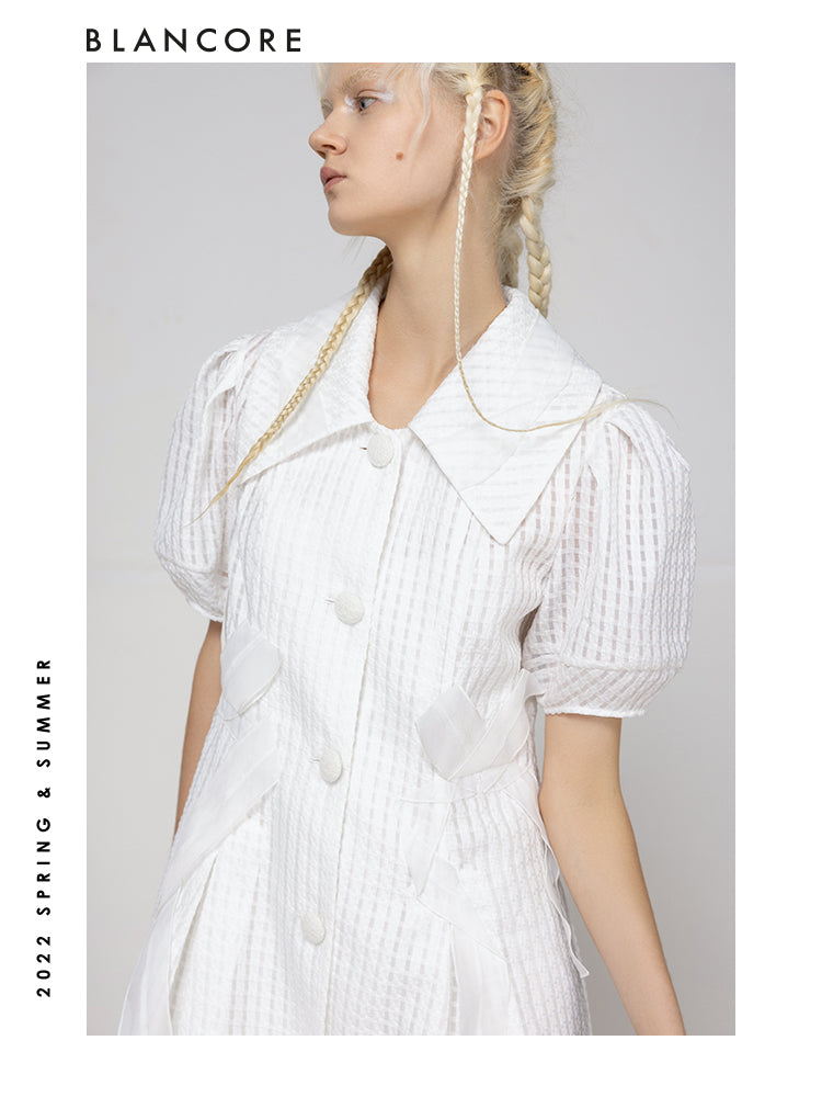 LONG BLOUSE JACKET WITH BOW