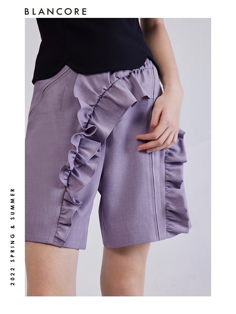 Ruched High Waist Shorts
