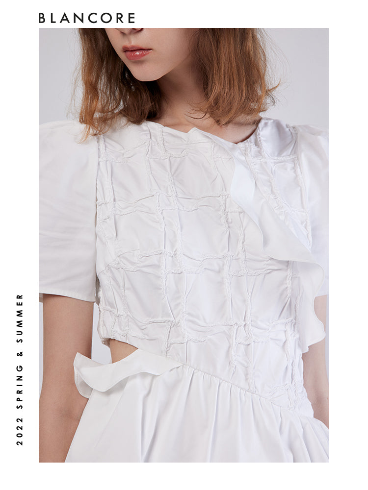 Textured Pleated Dress