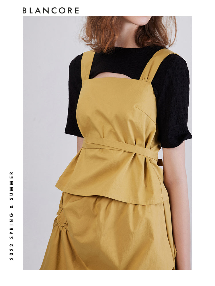 Two-piece Lace-up Top