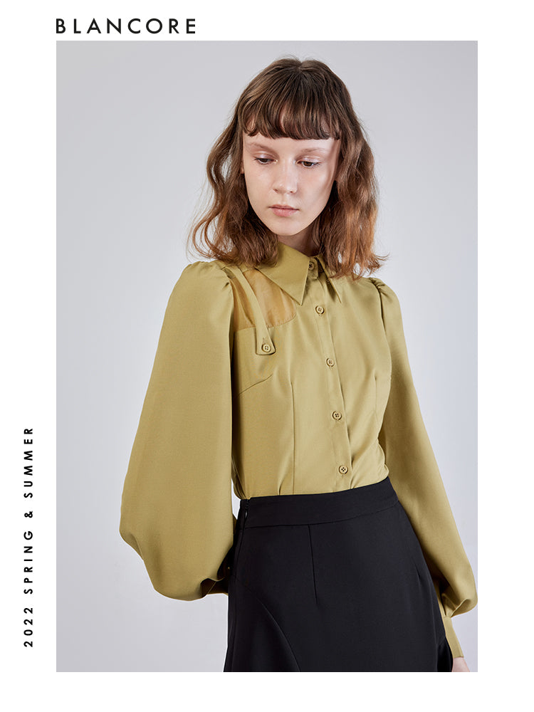 Asymmetrical Cutout Corset Shirt