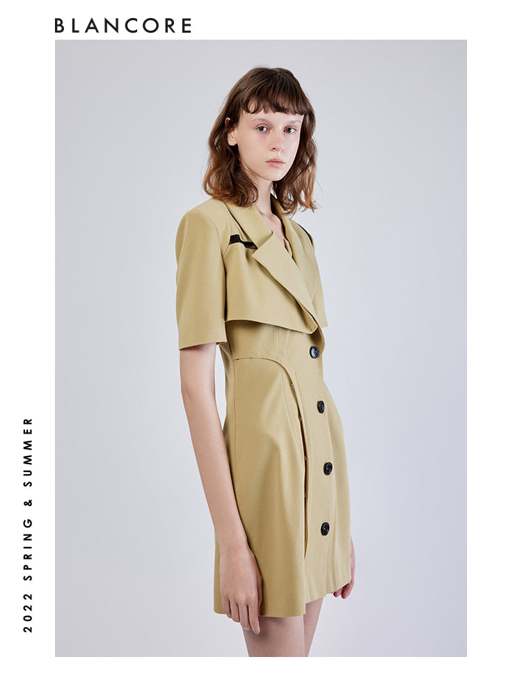TWO-PIECE DRESS WITH DETACHABLE MESH