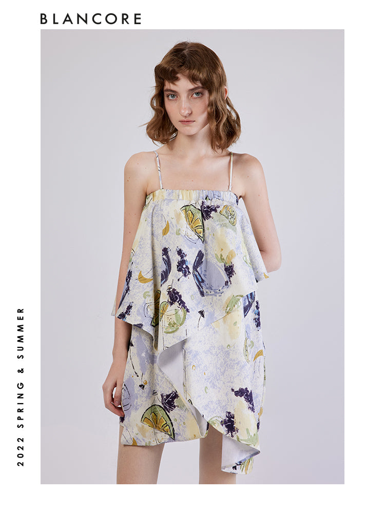 Tiered Floral-print Skirt