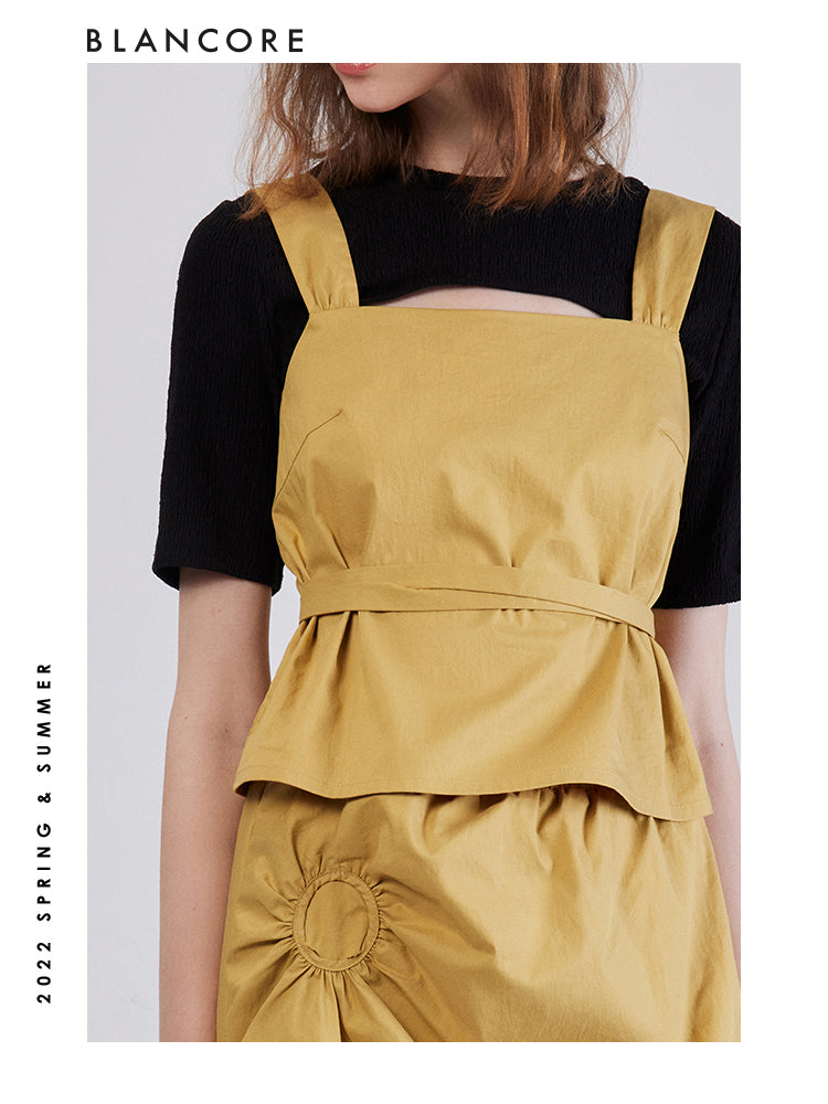 Two-piece Lace-up Top
