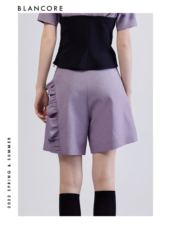 Ruched High Waist Shorts