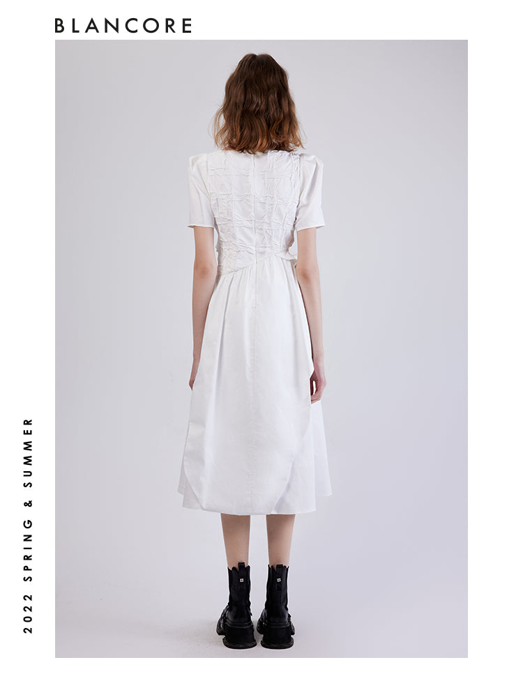 Textured Pleated Dress