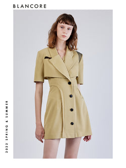 TWO-PIECE DRESS WITH DETACHABLE MESH