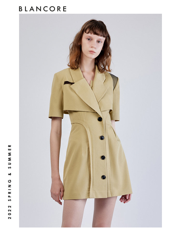 TWO-PIECE DRESS WITH DETACHABLE MESH
