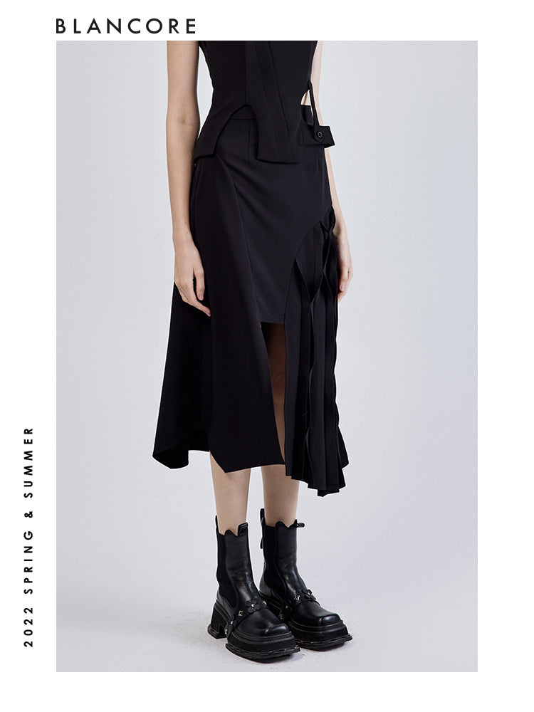 Asymmetriacl Hem Skirt
