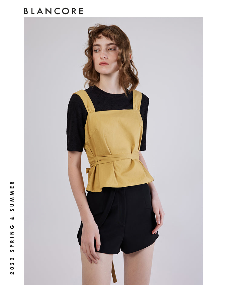 Two-piece Lace-up Top