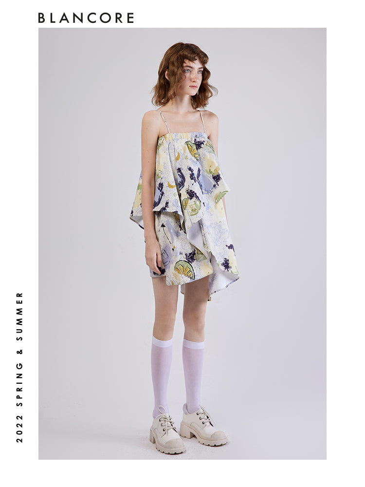 Tiered Floral-print Skirt