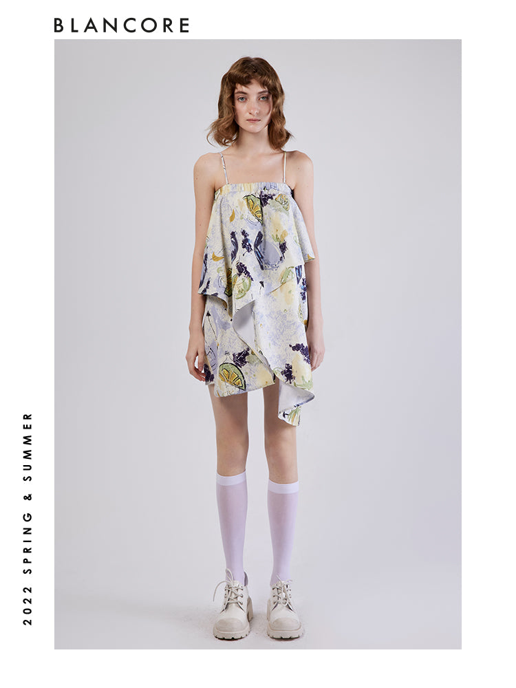 Tiered Floral-print Skirt