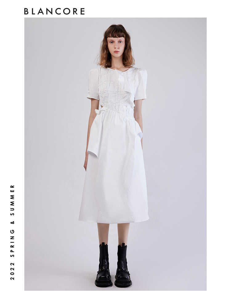 Textured Pleated Dress