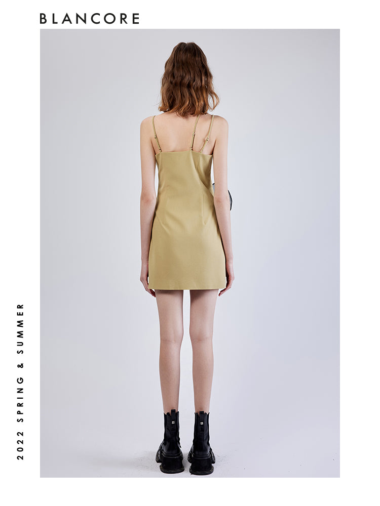 TWO-PIECE DRESS WITH DETACHABLE MESH