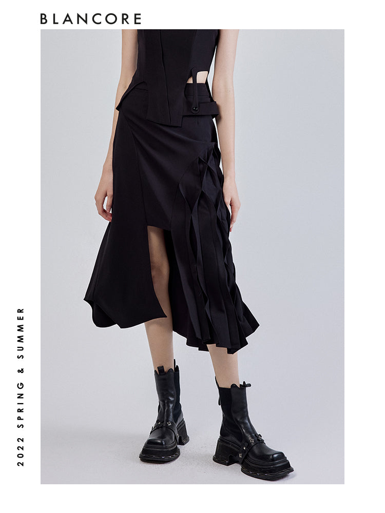 Asymmetriacl Hem Skirt
