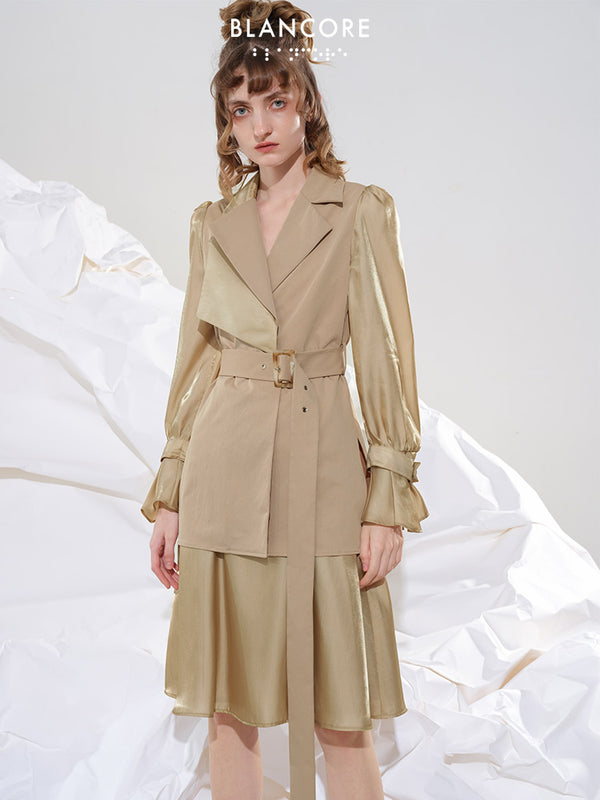 Fake 2-piece Trench Coat