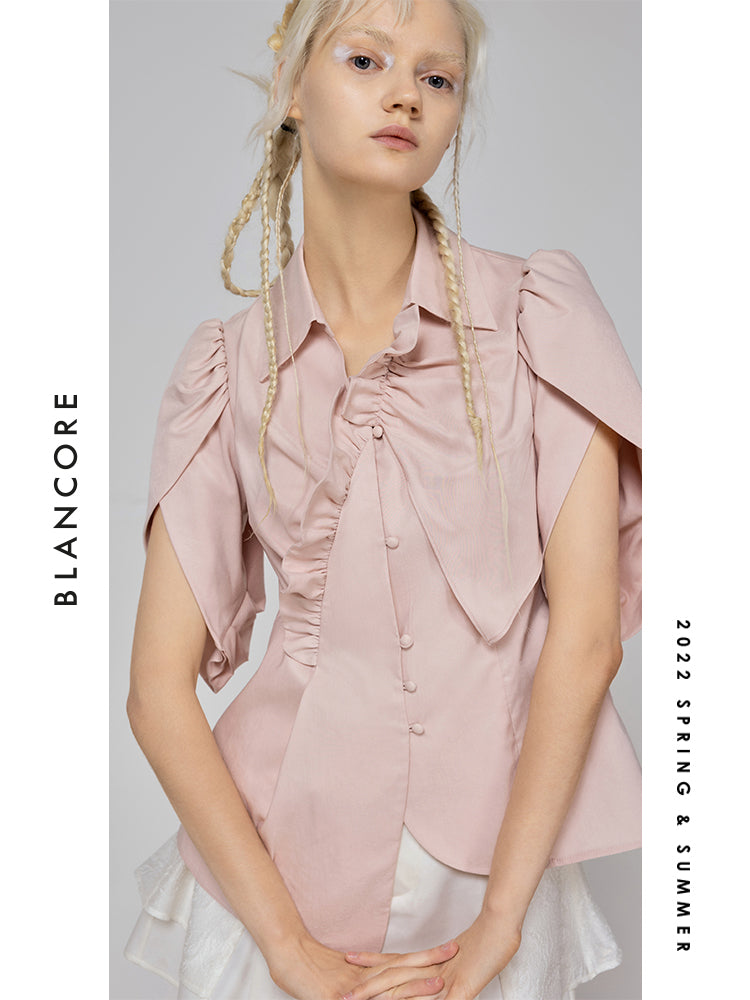 Asymmetrical Ruched Shirt