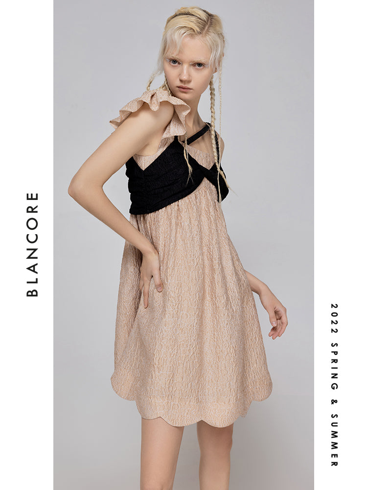 Front twist Embellished Tutu Dress