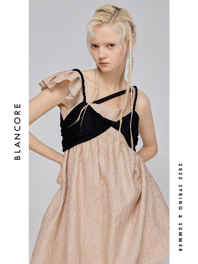 Front twist Embellished Tutu Dress