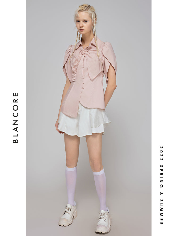 Asymmetrical Ruched Shirt
