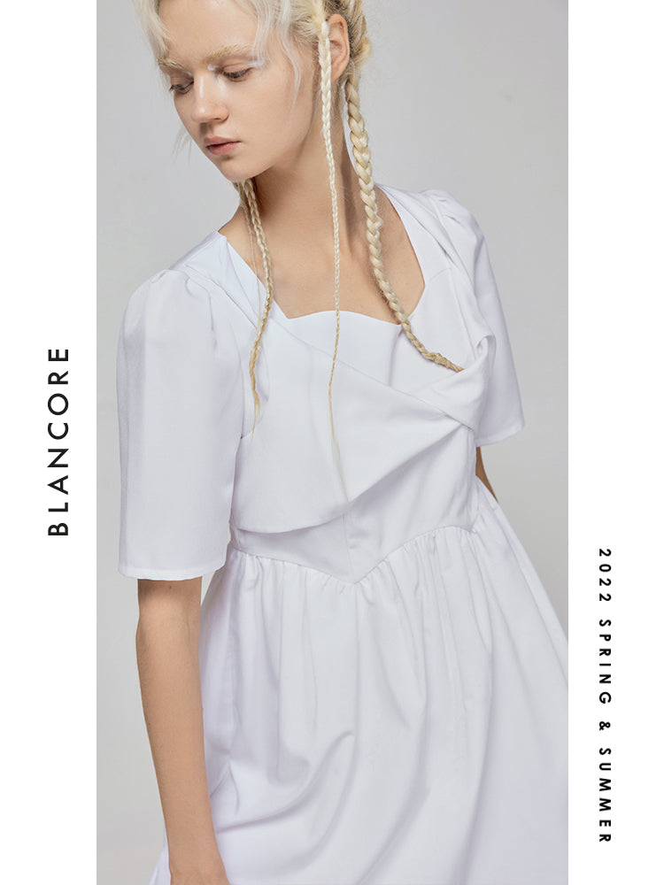 Front Layered Mini Dress