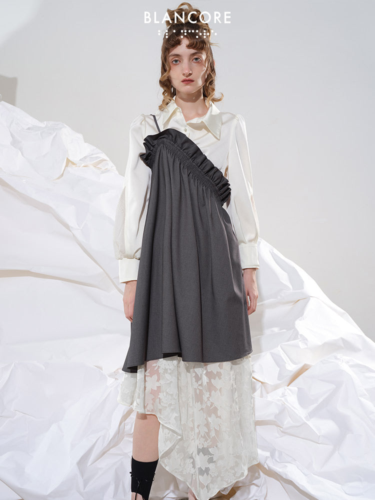 One-shoulder Ruched Dress