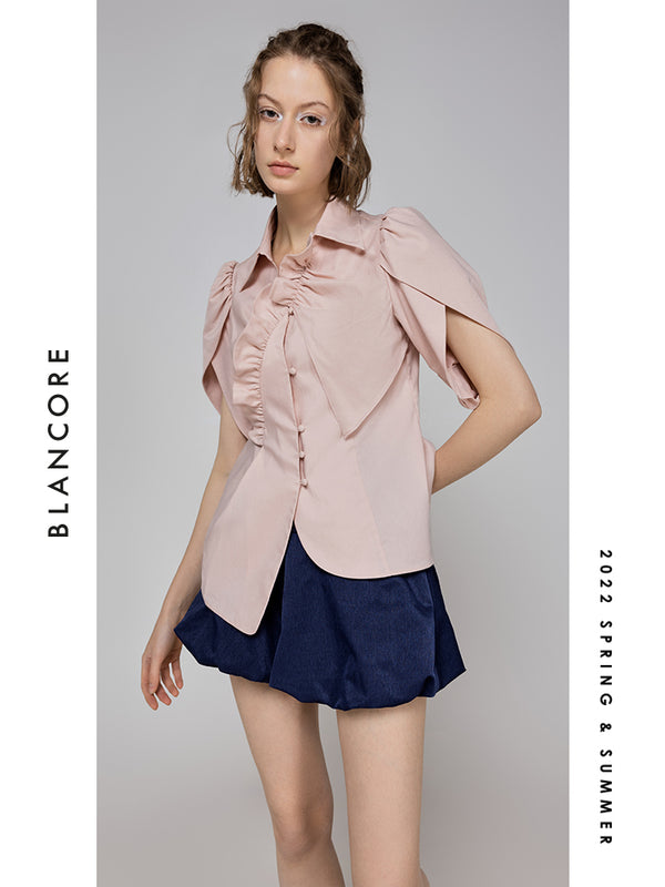 Asymmetrical Ruched Shirt