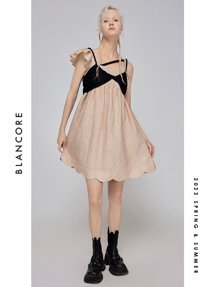 Front twist Embellished Tutu Dress