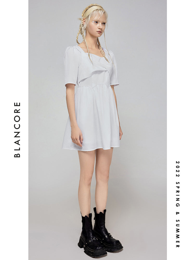 Front Layered Mini Dress