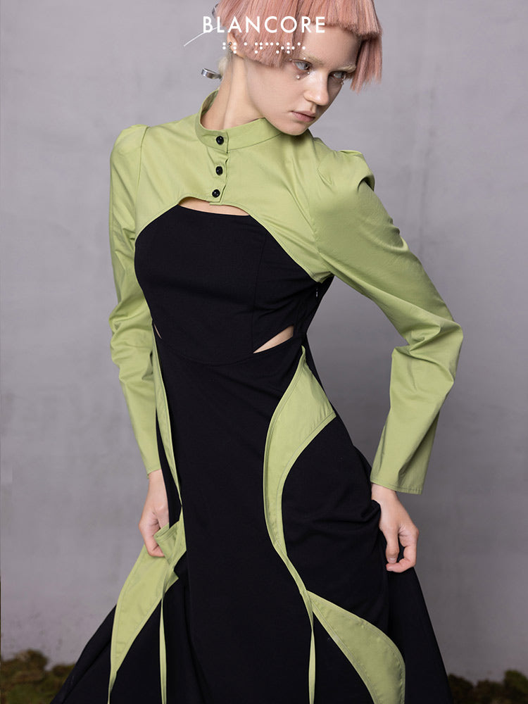 Color Block Deconstructed Dress