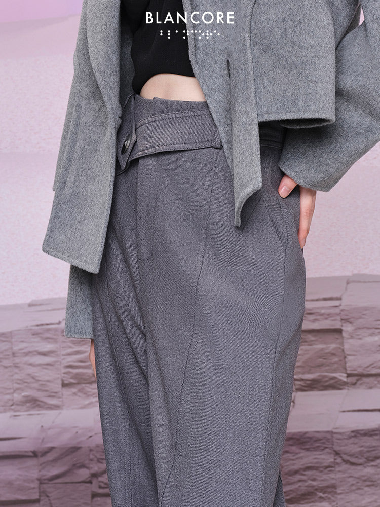 Arc-detail Split Trousers