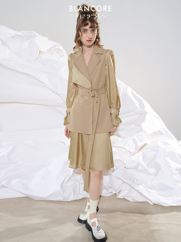 Fake 2-piece Trench Coat