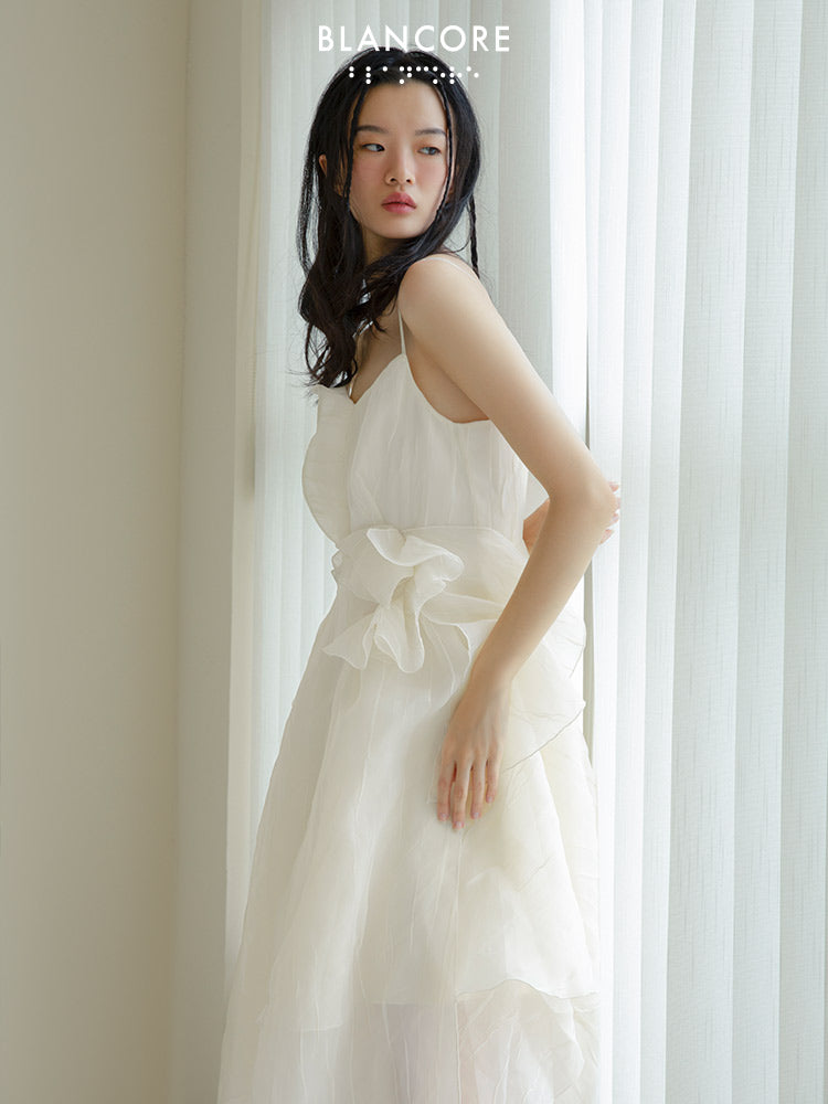 Asymmetrical Hem Slip Dress