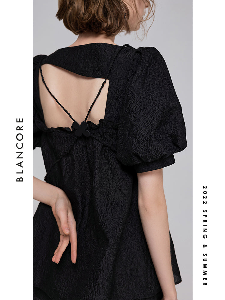 Cutout Back Detail Shirt