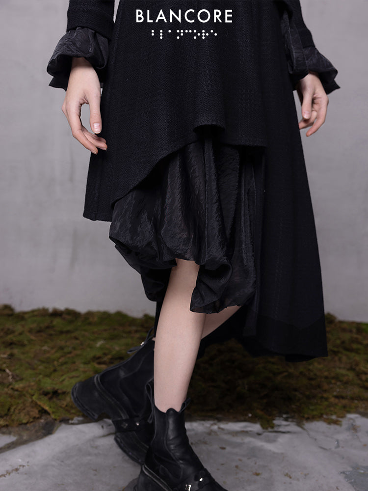 Asymmetrical Knitted  Patchwork Dress