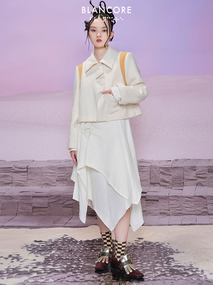 Asymmetrical Smocked Dress