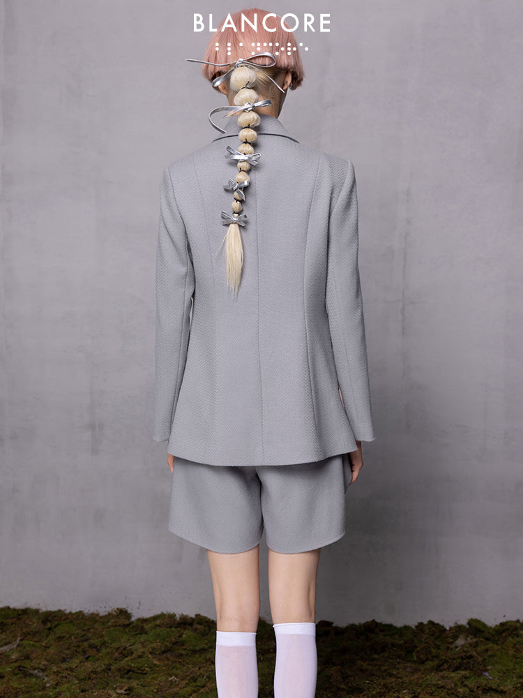 Bow Paneled Oversized Blazer