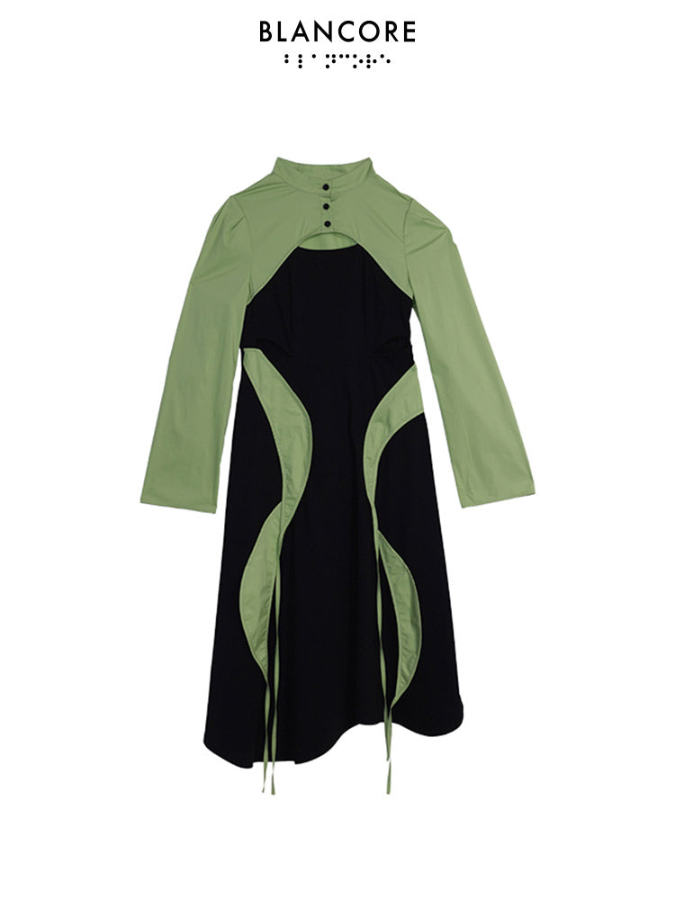 Color Block Deconstructed Dress