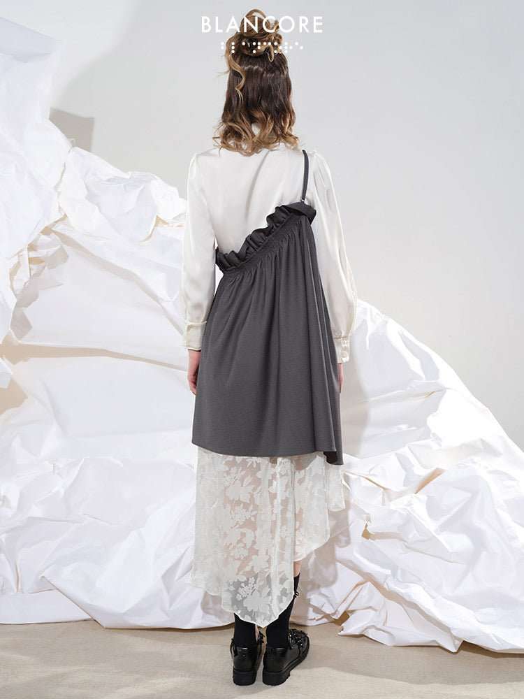 One-shoulder Ruched Dress