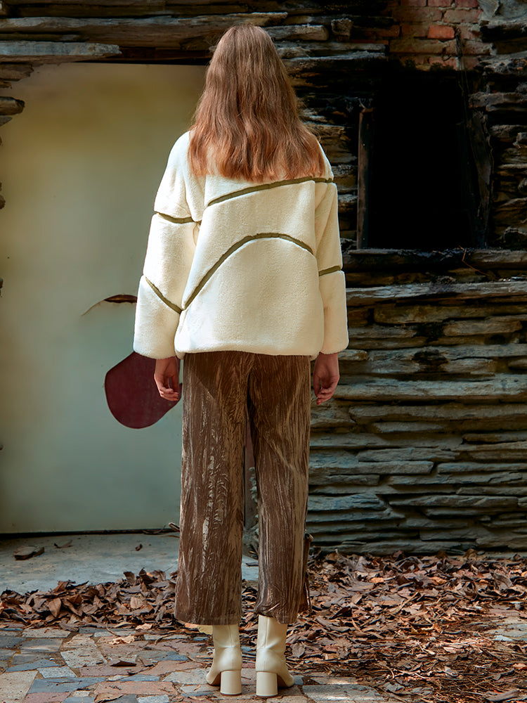 CURVED SPLIT FUR JACKET