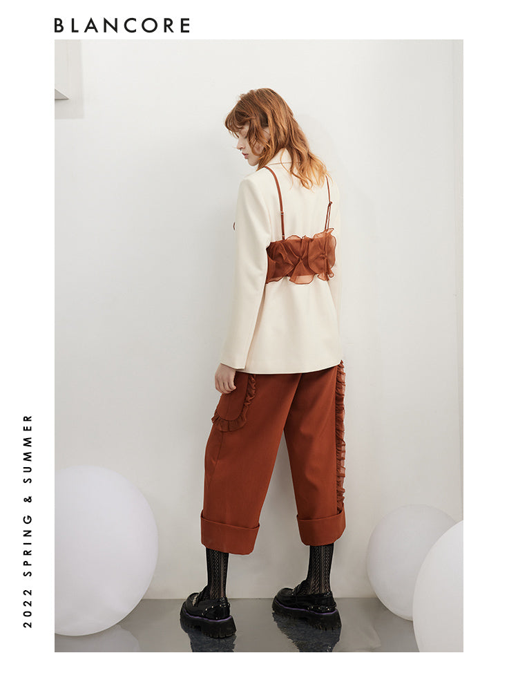 Cropped Straight Trousers