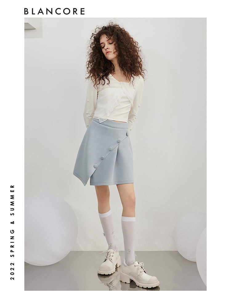 Asymmetrical Pleated Skorts