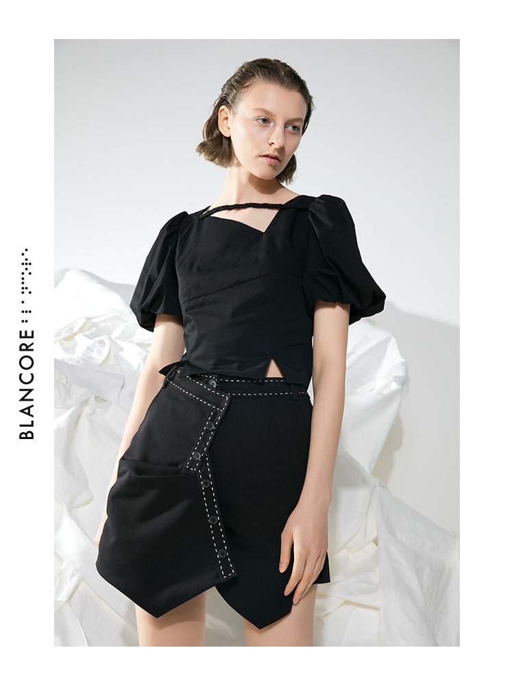 BRADID WAISTED CROP TOP