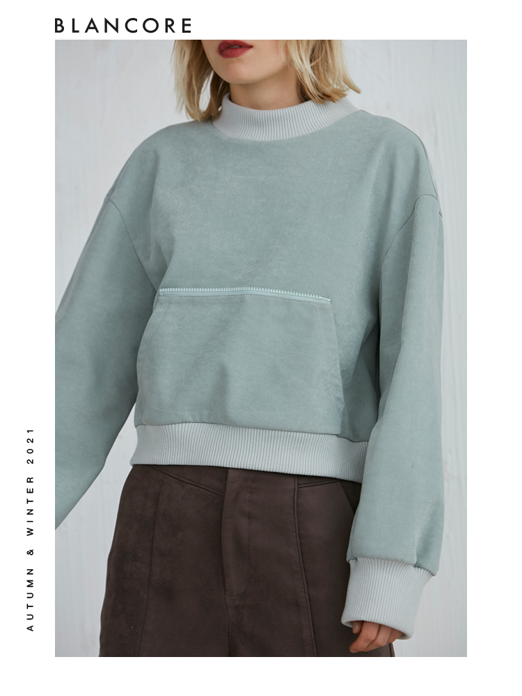 Cropped Hoodie With Detachable Hood