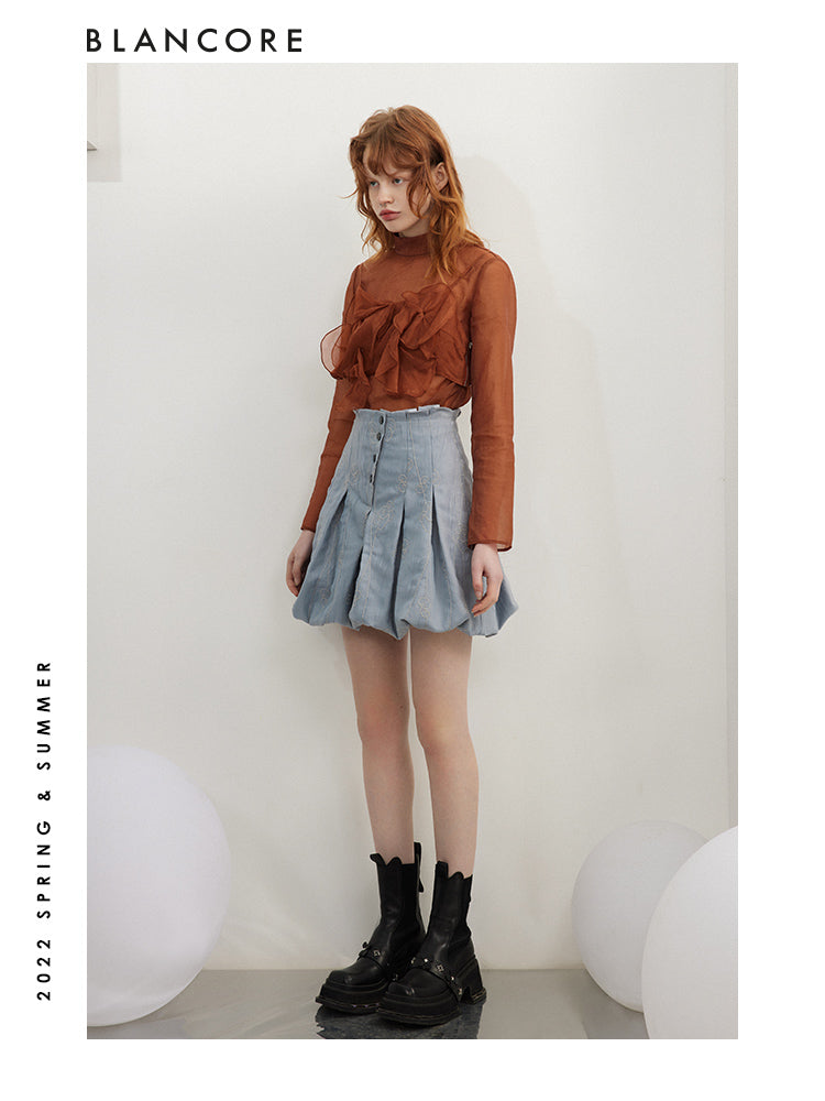 Bud-Shape High Waist Skirt