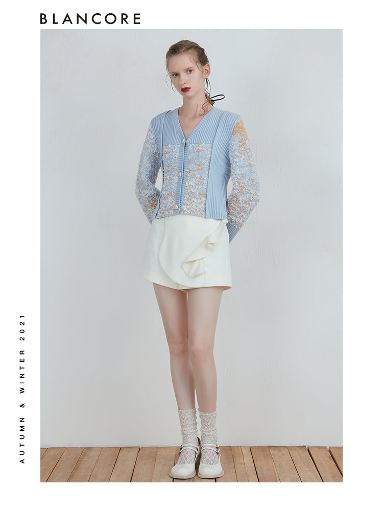 Knit Panelled Cardigan