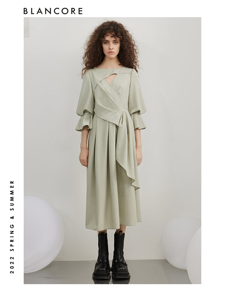 Minimalist Wrapped Midi Dress